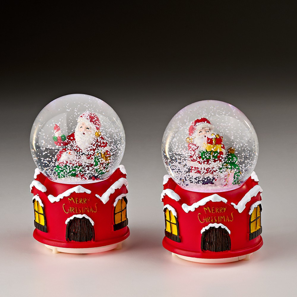 ΔΙΑΚΟΣΜΗΤΙΚΗ ΧΡΙΣΤΟΥΓΕΝΝΙΑΤΙΚΗ ΧΙΟΝΟΜΠΑΛΑ ΜΕ ΦΩΣ & ΜΟΥΣΙΚΗ ΣΕ 2 ΣΧΕΔΙΑ Φ8x13cm 