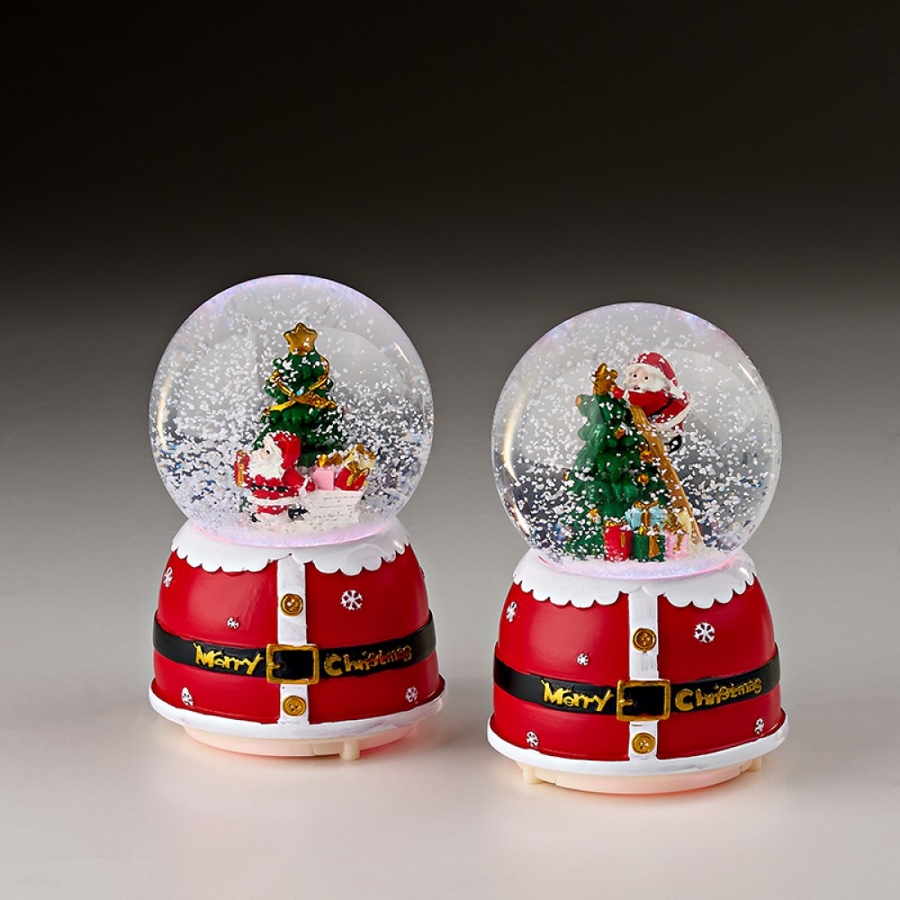ΔΙΑΚΟΣΜΗΤΙΚΗ ΧΡΙΣΤΟΥΓΕΝΝΙΑΤΙΚΗ ΧΙΟΝΟΜΠΑΛΑ ΜΕ ΦΩΣ & ΜΟΥΣΙΚΗ ΣΕ 2 ΣΧΕΔΙΑ Φ8.5x13.5cm 