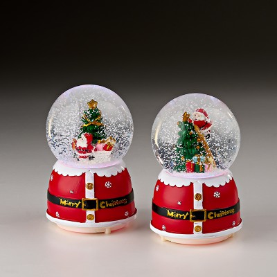 ΔΙΑΚΟΣΜΗΤΙΚΗ ΧΡΙΣΤΟΥΓΕΝΝΙΑΤΙΚΗ ΧΙΟΝΟΜΠΑΛΑ ΜΕ ΦΩΣ & ΜΟΥΣΙΚΗ ΣΕ 2 ΣΧΕΔΙΑ Φ8.5x13.5cm
