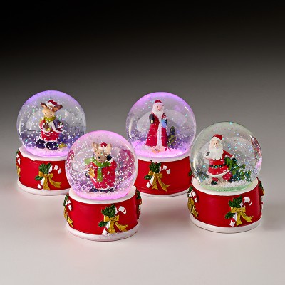 ΔΙΑΚΟΣΜΗΤΙΚΗ ΧΡΙΣΤΟΥΓΕΝΝΙΑΤΙΚΗ ΧΙΟΝΟΜΠΑΛΑ ΜΕ ΦΩΣ ΣΕ 4 ΣΧΕΔΙΑ Φ6.5x9cm