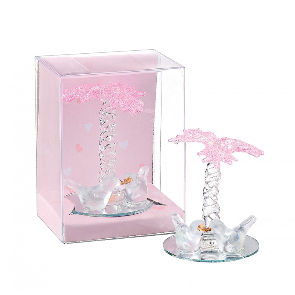 ΓΥΑΛΙΝΗ ΜΠΟΜΠΟΝΙΕΡΑ ΠΕΡΙΣΤΕΡΑΚΙΑ ΡΟΖ ΦΟΙΝΙΚΑΣ 6Χ5Χ8Υ 