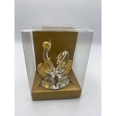 ΓΥΑΛΙΝΗ ΜΠΟΜΠΟΝΙΕΡΑ ΚΥΚΝΟΙ ΧΡΥΣΟΙ 6Χ5Χ8Υ