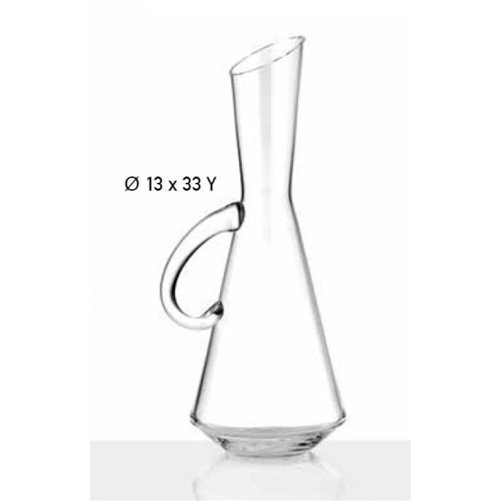 ΓΥΑΛΙΝΗ ΚΑΡΑΦΑ ΜΕ ΧΕΡΟΥΛΙ Φ13Χ33Υ 