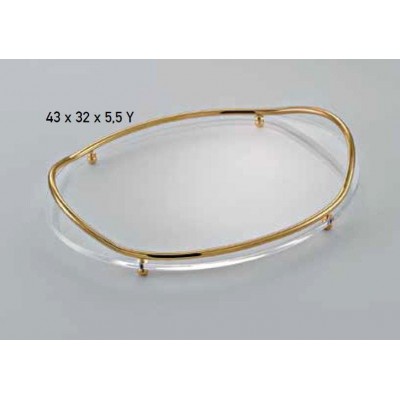 ΔΙΣΚΟΣ ΕΠΑΡΓΥΡΟΣ ΟΒΑΛ ΧΡΥΣΟΣ ΜΕ PLEXIGLASS 43Χ32Χ5,5Υ