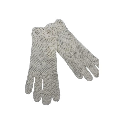 ΓΑΝΤΙΑ ΝΥΦΙΚΑ ΕΚΡΟΥ ΔΙΧΤΥΩΤΑ ΜΕ ΣΧΕΔΙΟ ΣΤΟ ΤΕΛΕΙΩΜΑ 22 ΕΚΑΤΟΣΤΑ