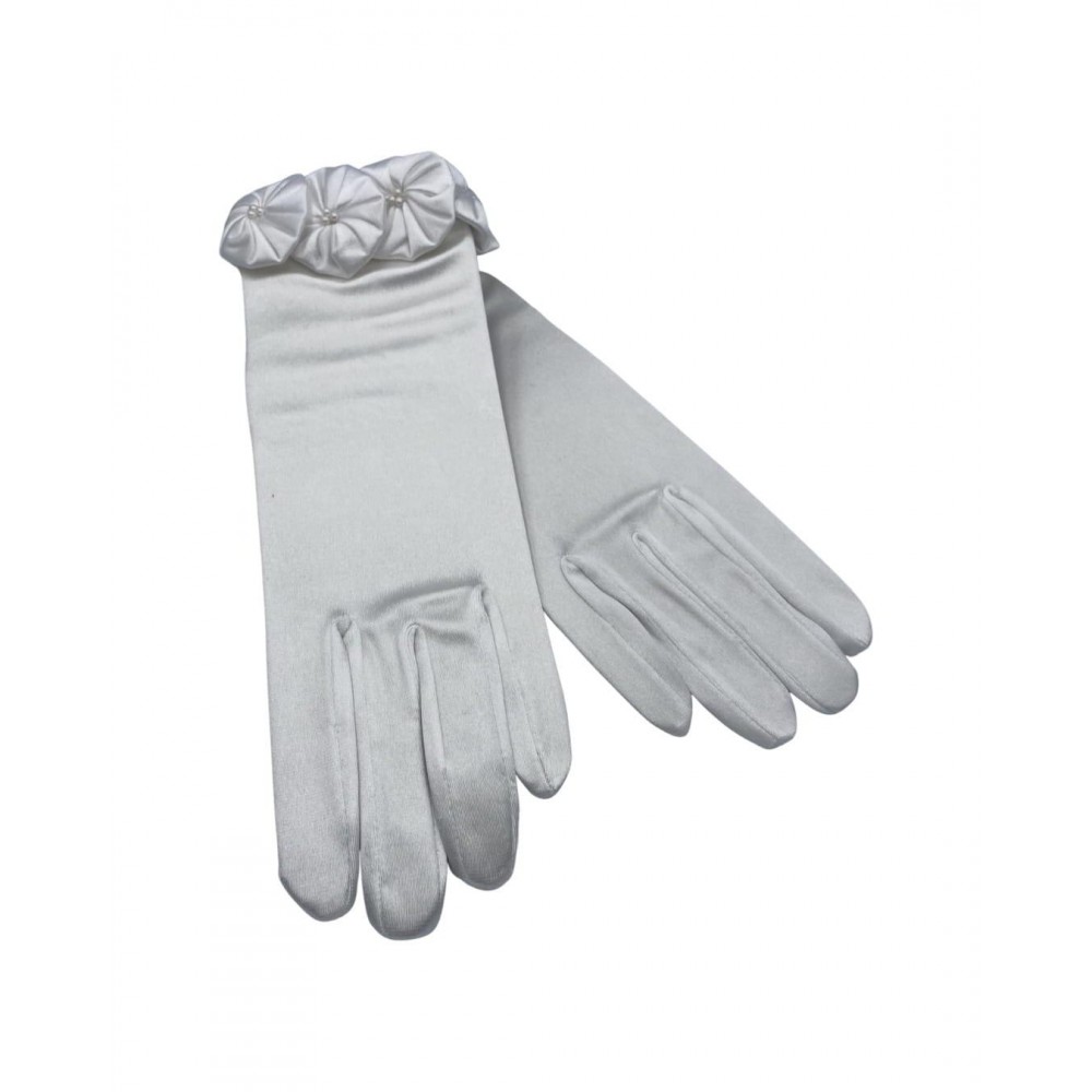 ΓΑΝΤΙΑ ΝΥΦΙΚΑ ΛΕΥΚΑ ΣΑΤΕΝ ΜΕ ΛΟΥΛΟΥΔΙΑ ΚΑΙ ΠΕΡΛΕΣ 23 ΕΚΑΤΟΣΤΑ 