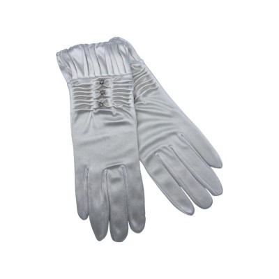 ΓΑΝΤΙΑ ΝΥΦΙΚΑ ΛΕΥΚΑ ΣΑΤΕΝ ΜΕ ΔΙΑΜΑΝΤΑΚΙΑ & ΣΟΥΡΑ ΣΤΟ ΤΕΛΕΙΩΜΑ 24 ΕΚΑΤΟΣΤΑ