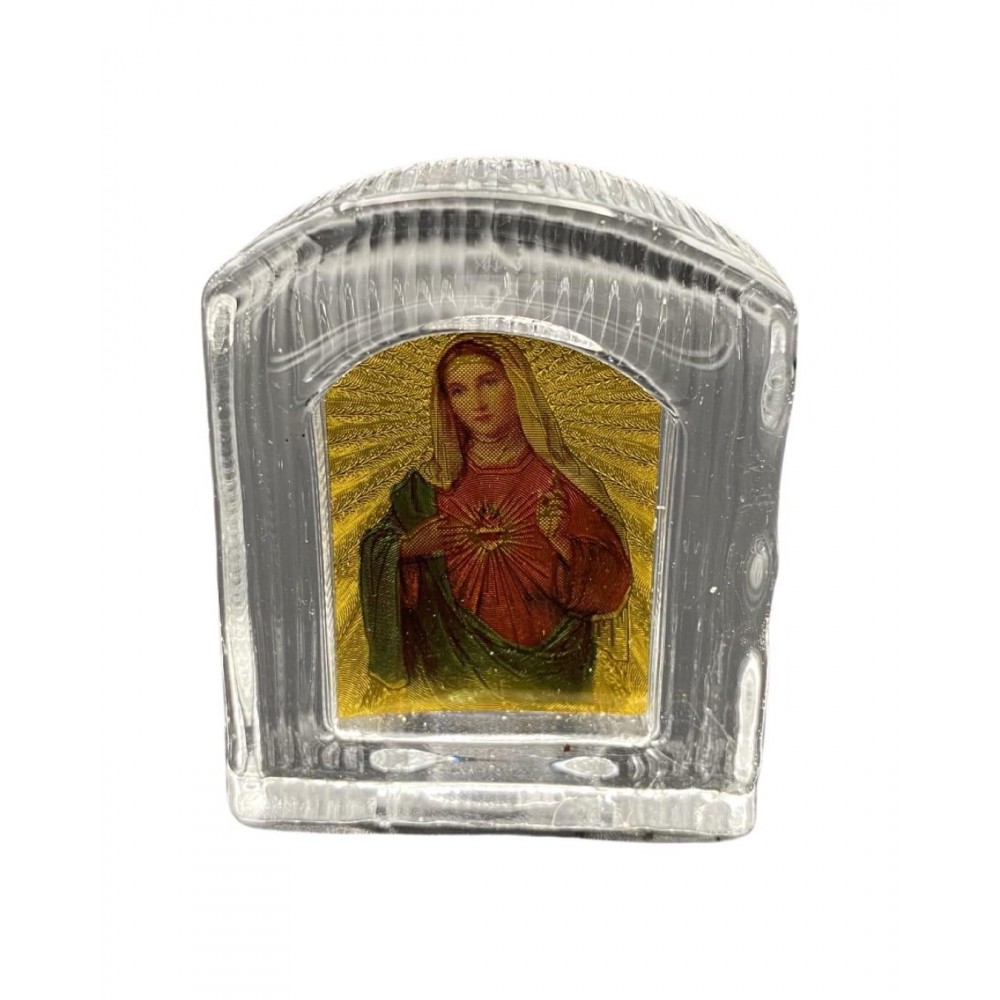 ΜΠΟΜΠΟΝΙΕΡΑ ΓΥΑΛΙΝΗ ΕΙΚΟΝΑ ΜΕ ΣΤΗΡΙΓΜΑ ΠΑΝΑΓΙΑ 4.5Χ5.5Υ 