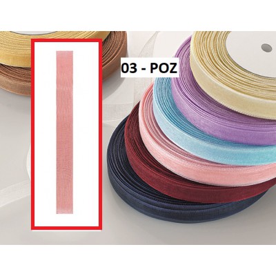 ΚΟΡΔΕΛΑ ΟΡΓΑΝΤΖΑ ΡΟΖ 2,5ΕΚ. 50Μ.