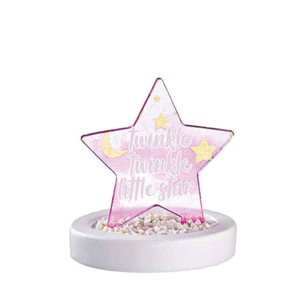 ΜΠΟΜΠΟΝΙΕΡΑ ΚΕΡΑΜΙΚΟ ΒΡΑΧΑΚΙ ΜΕ PLEXI ΑΣΤΕΡΑΚΙ ΡΟΖ 7Χ5Χ8Υ 