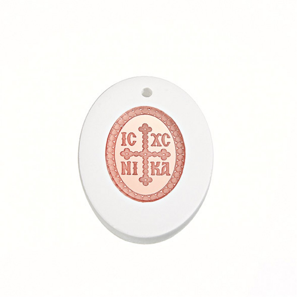 ΜΠΟΜΠΟΝΙΕΡΑ ΚΕΡΑΜΙΚΗ ΟΒΑΛ ΜΕ PLEXI ΡΟΖ ΚΩΝΣΤΑΝΤΙΝΑΤΟ 8Χ6Χ0.8 