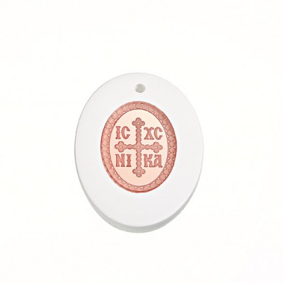 ΜΠΟΜΠΟΝΙΕΡΑ ΚΕΡΑΜΙΚΗ ΟΒΑΛ ΜΕ PLEXI ΡΟΖ ΚΩΝΣΤΑΝΤΙΝΑΤΟ 8Χ6Χ0.8