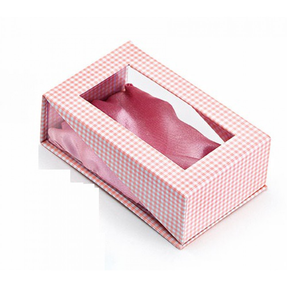 ΜΠΟΜΠΟΝΙΕΡΑ ΚΟΥΤΙ ΧΑΡΤΙΝΟ-PVC ΡΟΖ ΚΑΡΩ 10Χ6Χ4 