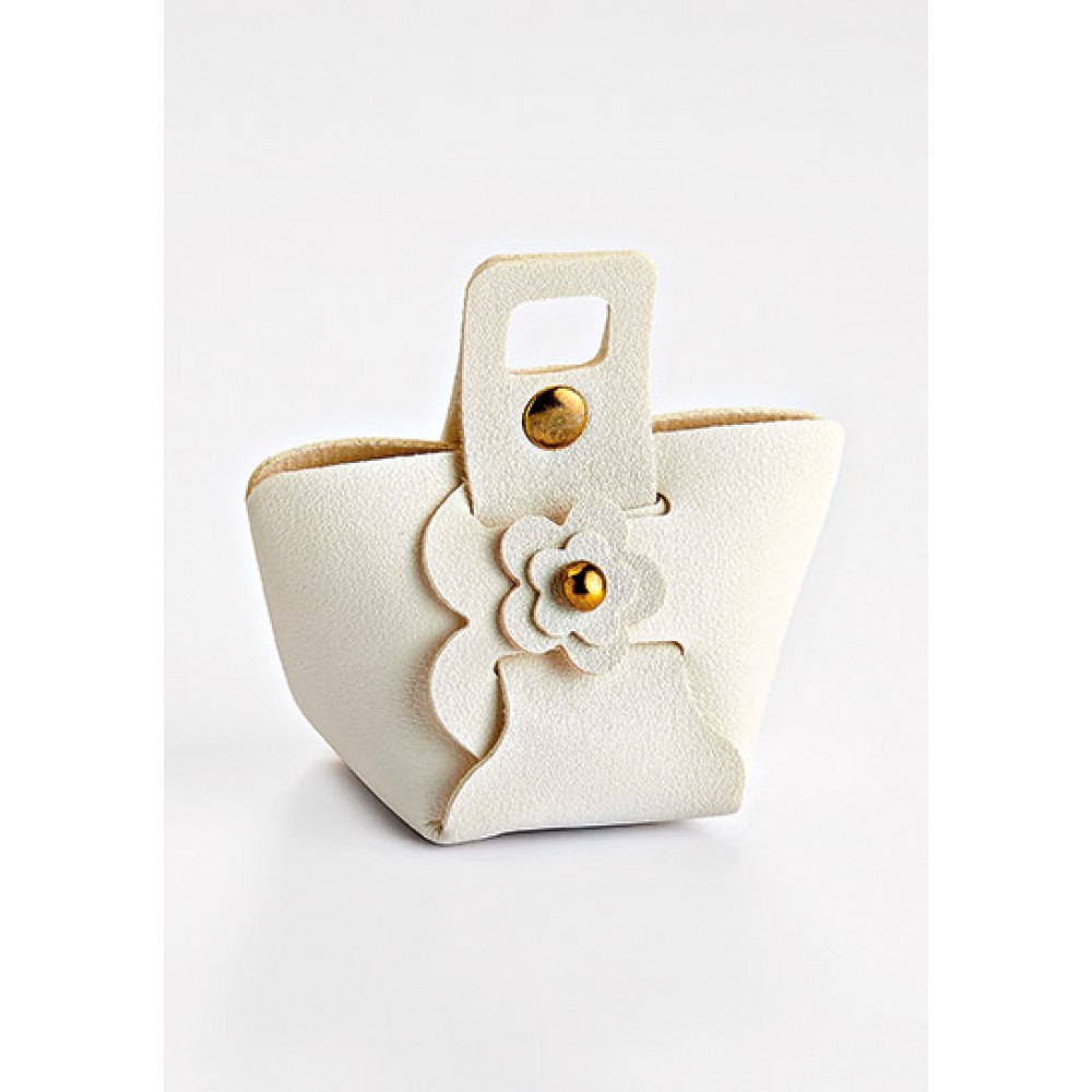 ΜΠΟΜΠΟΝΙΕΡΑ ΤΣΑΝΤΑΚΙ ΛΕΥΚΟ ΑΠΟ ΔΕΡΜΑΤΙΝΗ 10x5x9CM 