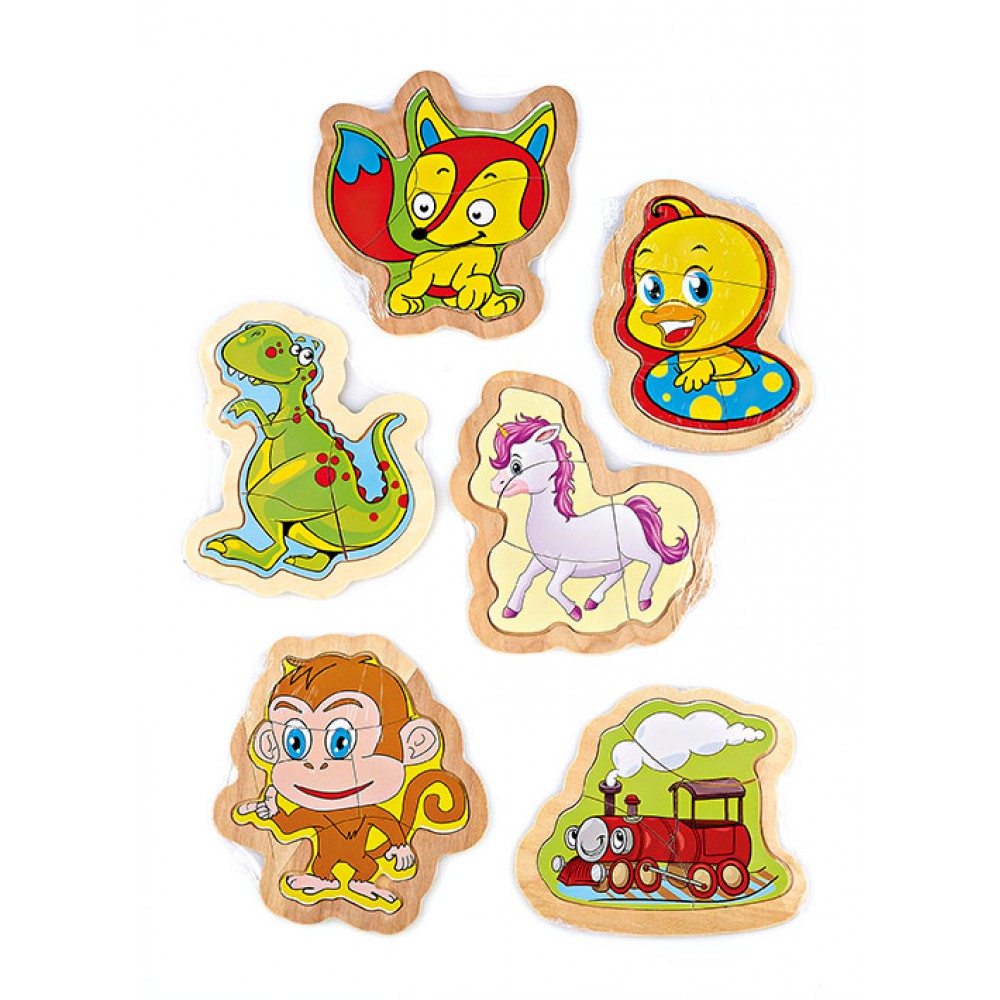 ΜΠΟΜΠΟΝΙΕΡΑ ΞΥΛΙΝΟ ΠΑΖΛ ΖΩΑΚΙΑ 20 ΣΧΕΔΙΩΝ 10-12X13.5Υ 