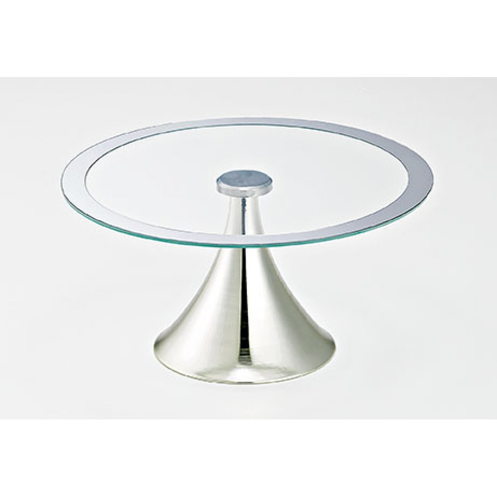 ΤΟΥΡΤΙΕΡΑ ΣΤΡΟΓΓΥΛΗ ΜΕ ΜΕΤΑΛΛΙΚΗ ΑΣΗΜΙ ΒΑΣΗ Φ30Χ16Υ 