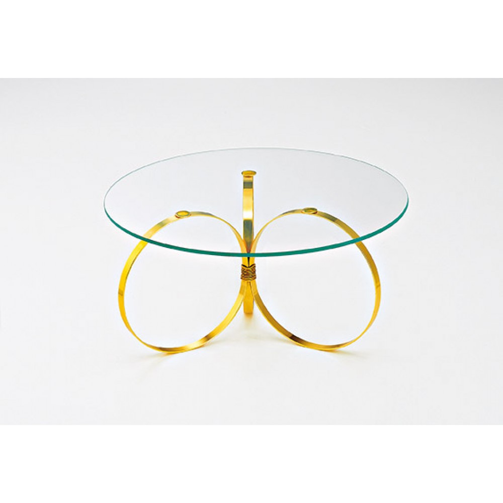 ΤΟΥΡΤΙΕΡΑ ΜΕ ΓΥΑΛΙ ΚΑΙ ΜΕΤΑΛΛΙΚΗ ΧΡΥΣΗ ΒΑΣΗ Φ30Χ14.5Υ 