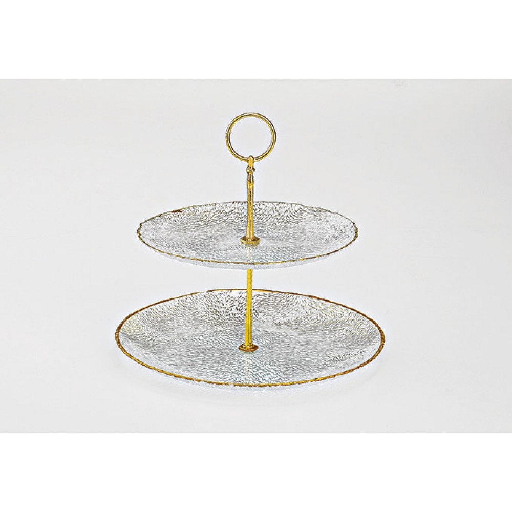 ΟΡΝΤΕΒΙΕΡΑ 2 ΕΠΙΠΕΔΩΝ ΛΕΥΚΗ ΜΕ ΧΡΥΣΕΣ ΛΕΠΤΟΜΕΡΕΙΕΣ  Φ26ΧΦ21Χ26Υ 