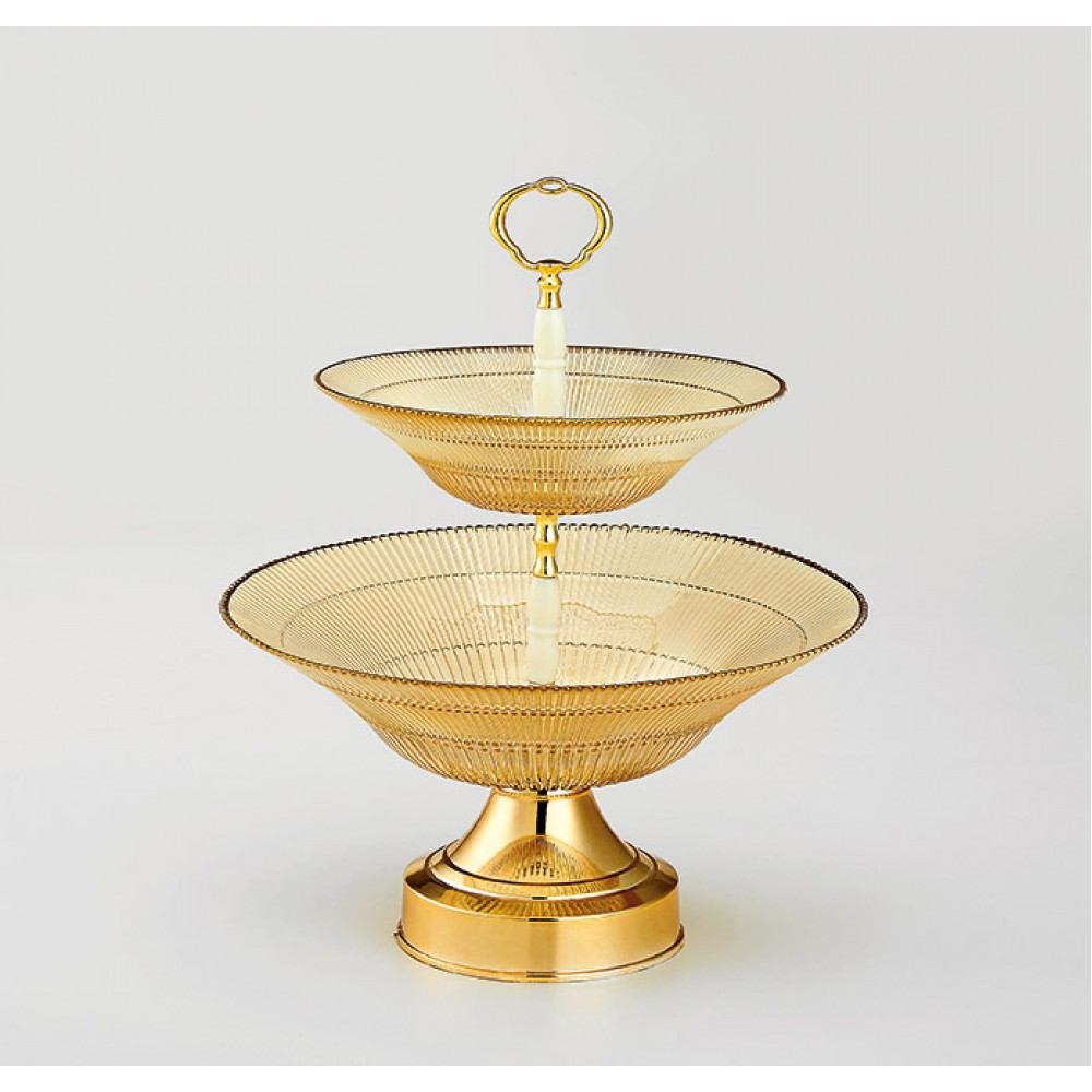 ΟΡΝΤΕΒΙΕΡΑ 2 ΕΠΙΠΕΔΩΝ ΜΕΛΙ ΜΕ ΧΡΥΣΕΣ ΛΕΠΤΟΜΕΡΕΙΕΣ Φ29ΧΦ21Χ35Υ 