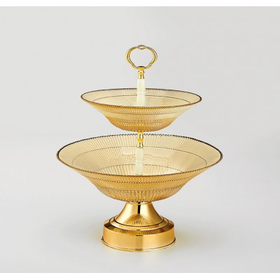 ΟΡΝΤΕΒΙΕΡΑ 2 ΕΠΙΠΕΔΩΝ ΜΕΛΙ ΜΕ ΧΡΥΣΕΣ ΛΕΠΤΟΜΕΡΕΙΕΣ Φ29ΧΦ21Χ35Υ