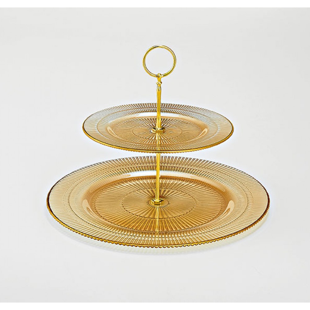 ΟΡΝΤΕΒΙΕΡΑ 2 ΕΠΙΠΕΔΩΝ ΜΕΛΙ ΜΕ ΧΡΥΣΕΣ ΛΕΠΤΟΜΕΡΕΙΕΣ Φ33ΧΦ21.5Χ24Υ 