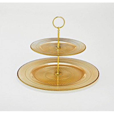 ΟΡΝΤΕΒΙΕΡΑ 2 ΕΠΙΠΕΔΩΝ ΜΕΛΙ ΜΕ ΧΡΥΣΕΣ ΛΕΠΤΟΜΕΡΕΙΕΣ Φ33ΧΦ21.5Χ24Υ