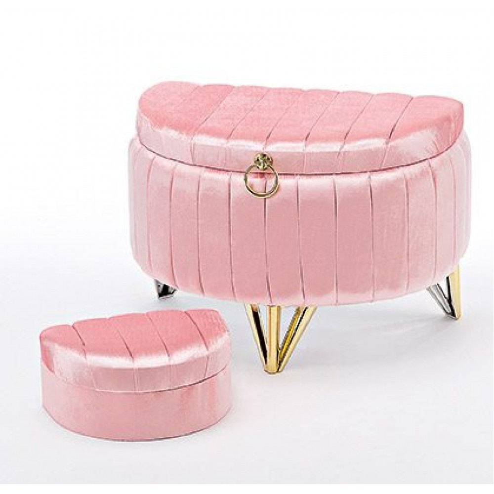 ΜΠΑΟΥΛΑΚΙ ΒΑΠΤΙΣΗΣ ΣΕΤ 2 ΤΜΧ ΡΟΖ ΒΕΛΟΥΔΟ ΜΕ ΧΡΥΣΕΣ ΛΕΠΤΟΜΕΡΕΙΕΣ 59X37X41 30X20X14 