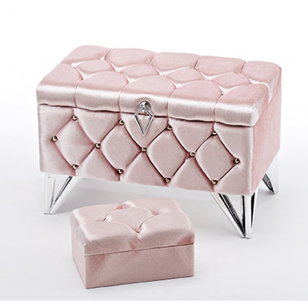 ΜΠΑΟΥΛΑΚΙ ΒΑΠΤΙΣΗΣ ΣΕΤ 2 ΤΜΧ ΡΟΖ ΚΑΠΙΤΟΝΕ ΜΕ ΔΙΑΜΑΝΤΑΚΙΑ 57X34X38 27X18X14 