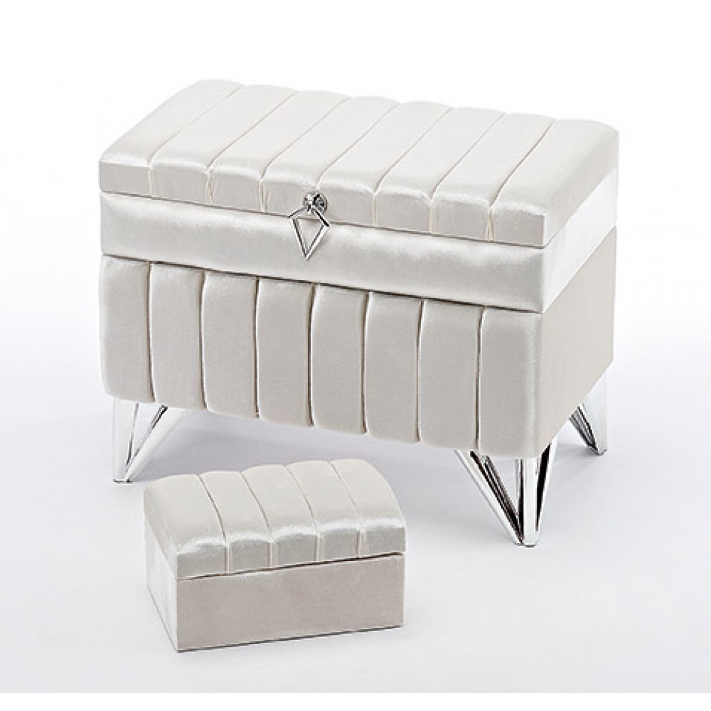 ΜΠΑΟΥΛΑΚΙ ΒΑΠΤΙΣΗΣ ΔΥΟ ΘΕΣΕΩΝ ΛΕΥΚΟ ΒΕΛΟΥΔΟ ΣΕΤ 2 ΤΜΧ 57X34X45 27X18X14 