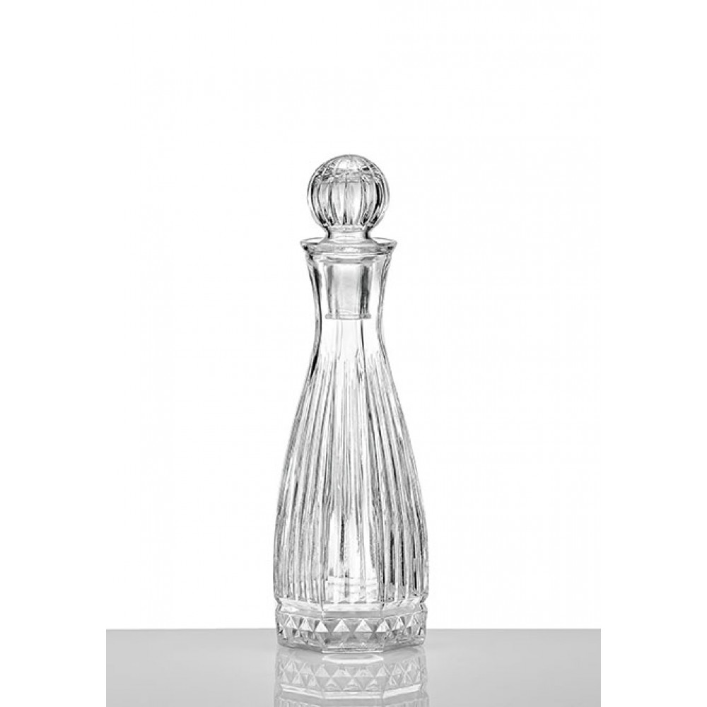 ΚΑΡΑΦΑ ΓΥΑΛΙΝΗ ΑΝΑΓΛΥΦΗ ΜΕ ΟΚΤΑΓΩΝΗ ΒΑΣΗ Φ10Χ33Υ 1LT 