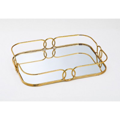 ΔΙΣΚΟΣ ΜΕΤΑΛΛΙΚΟΣ ΧΡΥΣΟΣ ΠΑΡΑΛΛΗΛΟΓΡΑΜΜΟΣ ΜΕ ΚΑΘΡΕΦΤΗ 41.5Χ30.5Χ6.5Υ