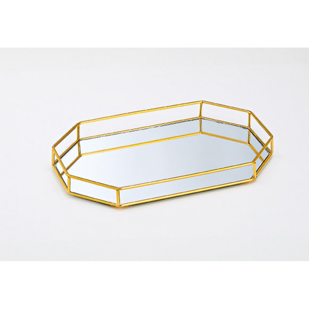 ΔΙΣΚΟΣ ΧΡΥΣΟΣ ΜΕΤΑΛΛΙΚΟΣ ΠΑΡΑΛΛΗΛΟΓΡΑΜΜΟΣ ΜΕ ΚΑΘΡΕΦΤΗ 38.5Χ24.5Χ4Υ 