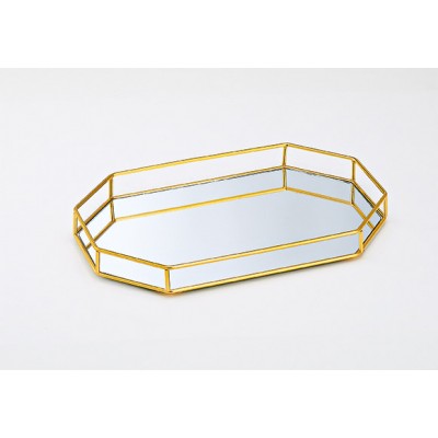 ΔΙΣΚΟΣ ΧΡΥΣΟΣ ΜΕΤΑΛΛΙΚΟΣ ΠΑΡΑΛΛΗΛΟΓΡΑΜΜΟΣ ΜΕ ΚΑΘΡΕΦΤΗ 38.5Χ24.5Χ4Υ