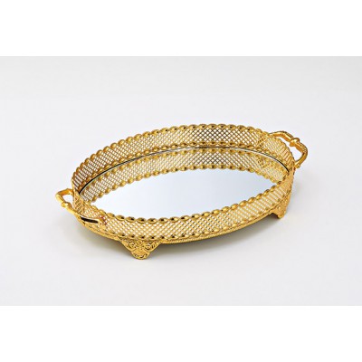 ΔΙΣΚΟΣ ΜΕΤΑΛΛΙΚΟΣ ΧΡΥΣΟΣ ΟΒΑΛ ΜΕ ΚΑΘΡΕΦΤΗ 40Χ26Χ7Υ