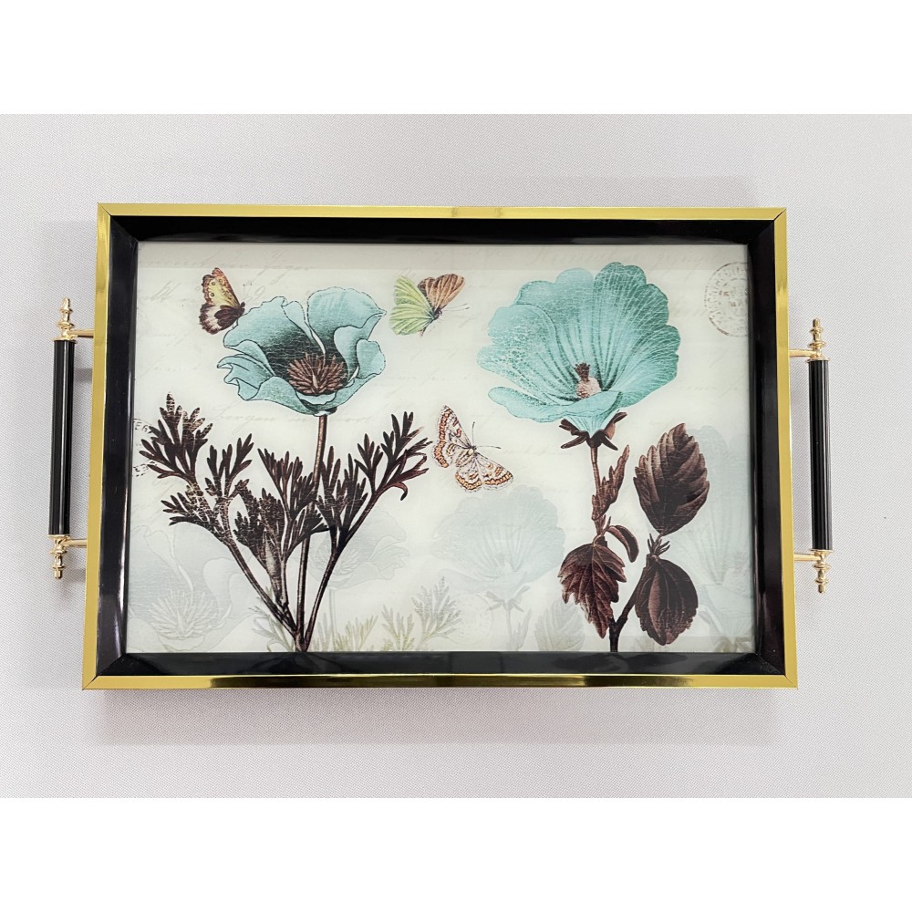 ΔΙΣΚΟΣ ΞΥΛΙΝΟΣ ΛΟΥΛΟΥΔΙΑ ΜΕ ΧΡΥΣΕΣ ΛΕΠΤΟΜΕΡΕΙΕΣ 49Χ30Χ3 