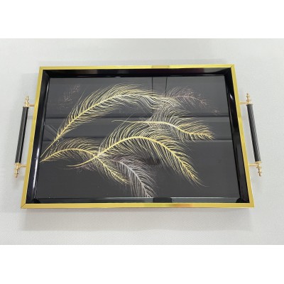 ΔΙΣΚΟΣ ΞΥΛΙΝΟΣ ΦΤΕΡΑ ΜΕ ΧΡΥΣΕΣ ΛΕΠΤΟΜΕΡΕΙΕΣ 49Χ30Χ3