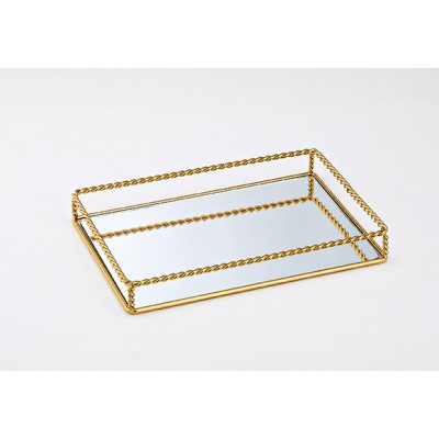 ΔΙΣΚΟΣ ΧΡΥΣΟΣ ΜΕΤΑΛΛΙΚΟΣ ΠΑΡΑΛΛΗΛΟΓΡΑΜΜΟΣ ΜΕ ΚΑΘΡΕΦΤΗ 34.5Χ24Χ4.5Υ