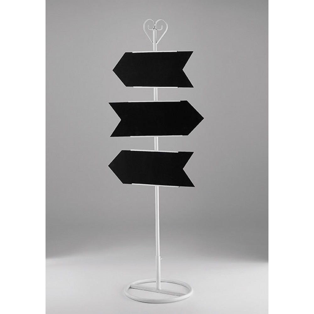 ΜΕΤΑΛΛΙΚΟ ΔΙΑΚΟΣΜΗΤΙΚΟ ΣΤΑΝΤ ΜΕ 3 ΠΙΝΑΚΙΔΕΣ ΜΑΥΡΟΠΙΝΑΚΕΣ 55X160CM 