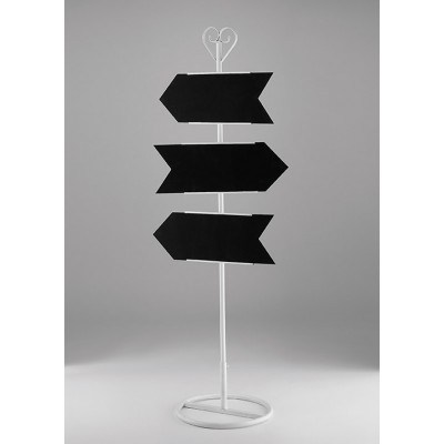 ΜΕΤΑΛΛΙΚΟ ΔΙΑΚΟΣΜΗΤΙΚΟ ΣΤΑΝΤ ΜΕ 3 ΠΙΝΑΚΙΔΕΣ ΜΑΥΡΟΠΙΝΑΚΕΣ 55X160CM