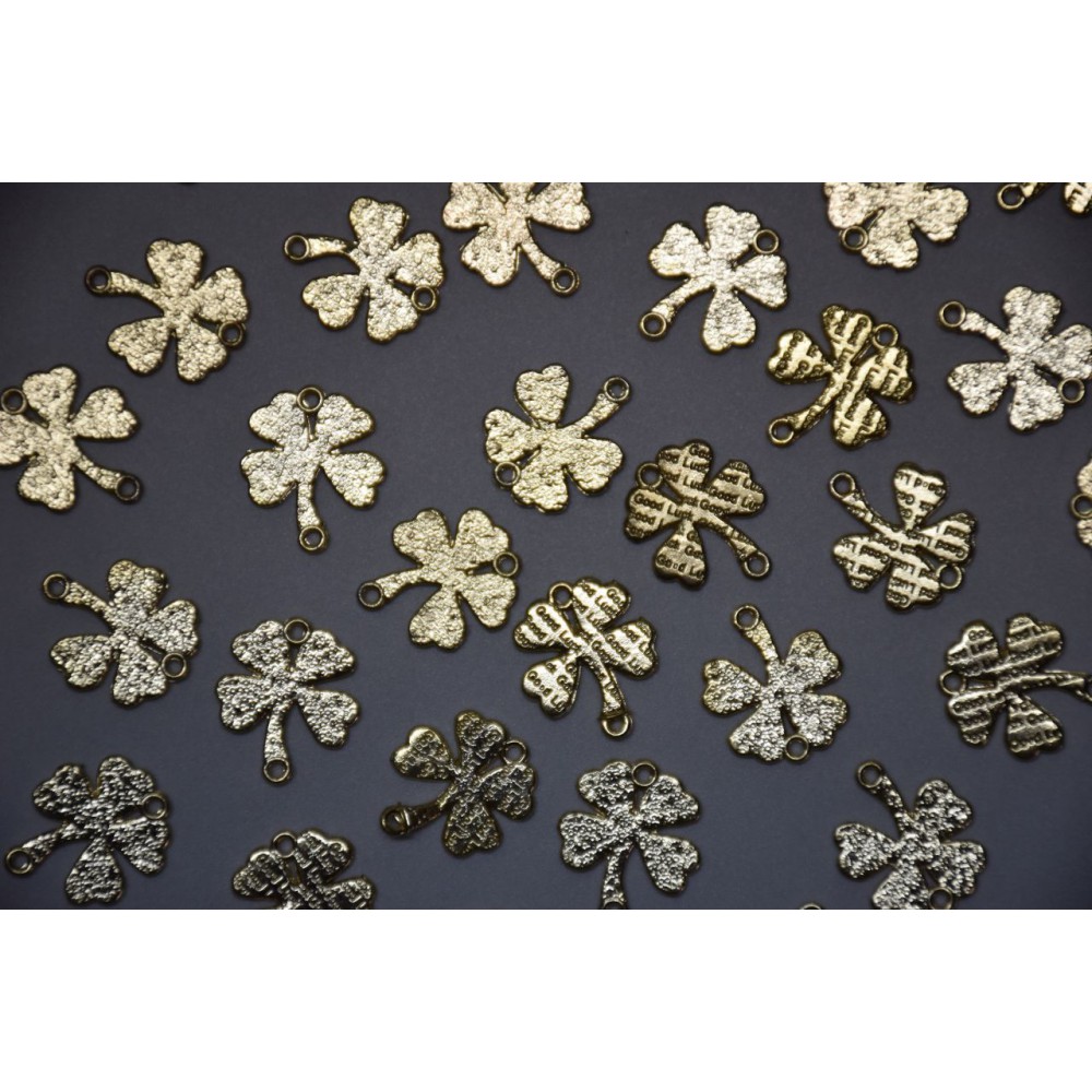 ΜΕΤΑΛΛΙΚΟ ΤΕΤΡΑΦΥΛΛΟ ΤΡΙΦΥΛΛΙ ΧΡΥΣΟ ΣΕΤ 100ΤΜΧ 15x18 mm 