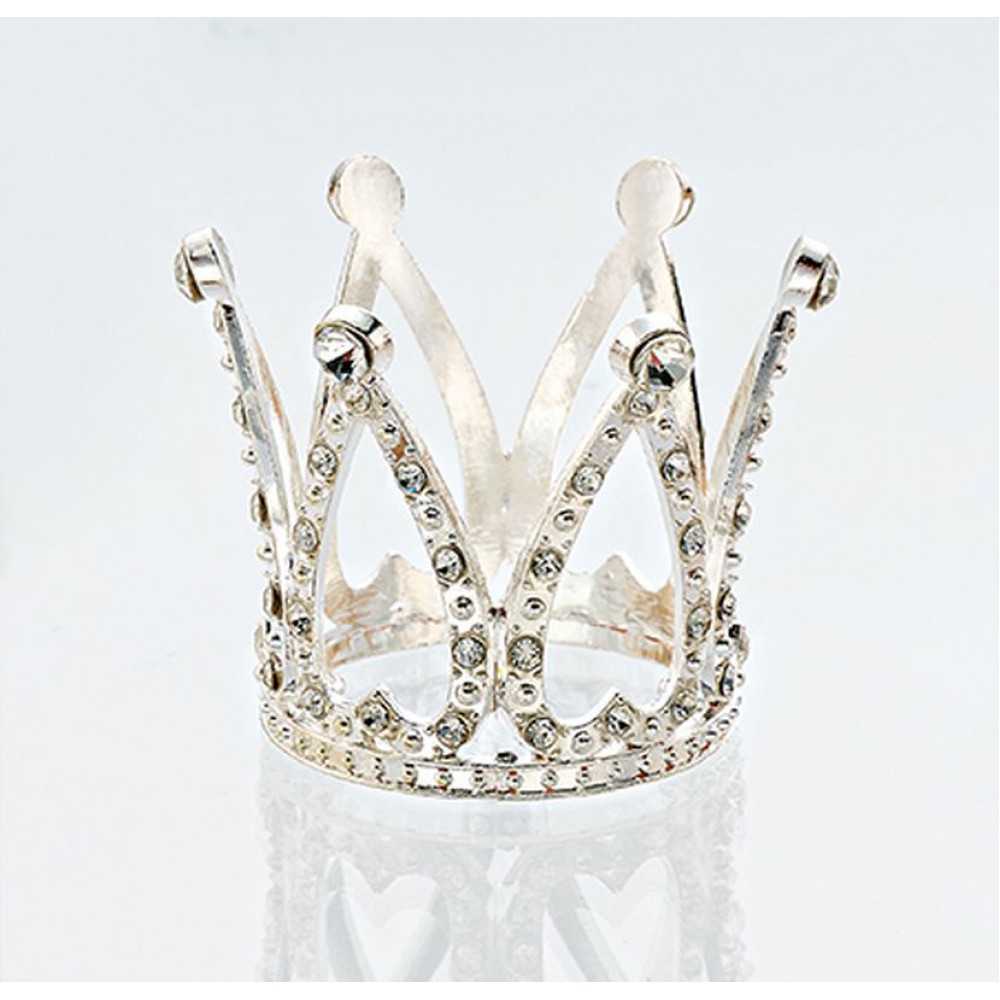 ΜΠΟΜΠΟΝΙΕΡΑ ΚΟΡΩΝΑ ΜΕΤΑΛΛΙΚΗ ΑΣΗΜΙ ΜΕ ΣΤΡΑΣ Φ4.5X3.5CM 