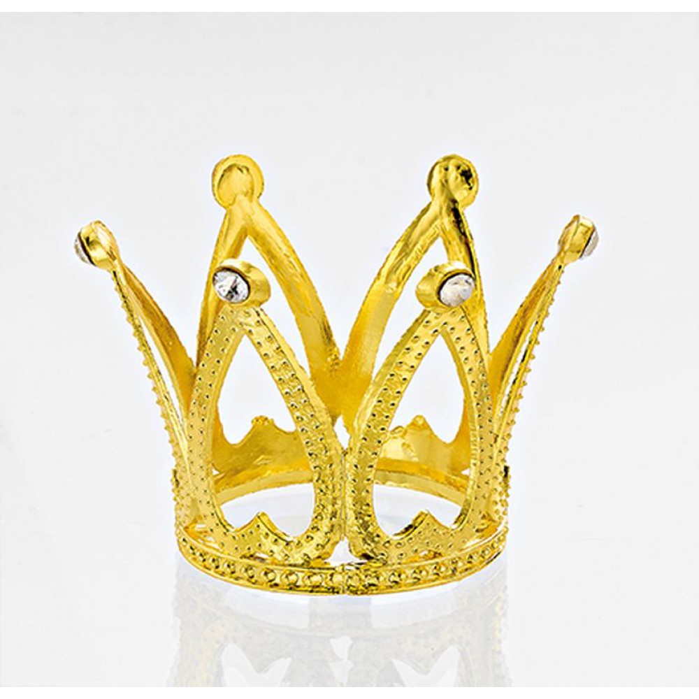 ΜΠΟΜΠΟΝΙΕΡΑ ΚΟΡΩΝΑ ΧΡΥΣΗ ΜΕΤΑΛΛΙΚΗ Φ4.5X3.5CM 