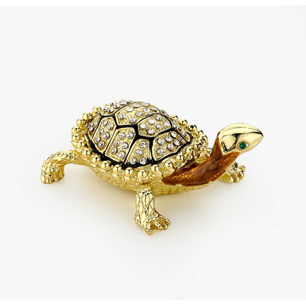 CLOISONNE ΜΠΙΖΟΥΤΙΕΡΑ ΧΡΥΣΗ ΧΕΛΩΝΑ 9x3x6cm 