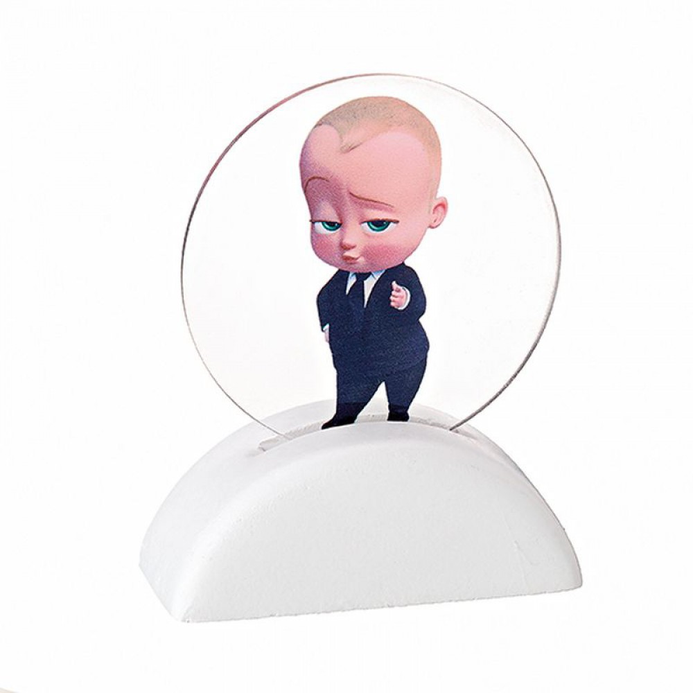 ΜΠΟΜΠΟΝΙΕΡΑ ΚΕΡΑΜΙΚΟ ΒΡΑΧΑΚΙ ΜΕ PLEXI BOSS BABY 6.5X8.5CM 