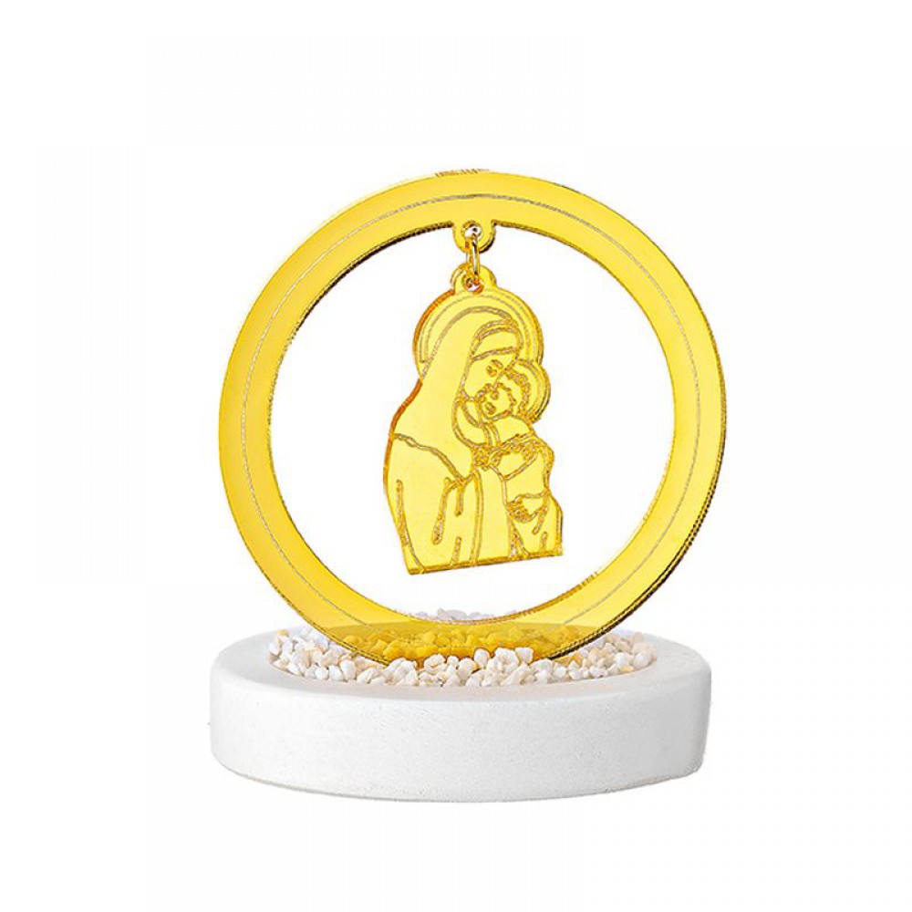 ΜΠΟΜΠΟΝΙΕΡΑ ΚΕΡΑΜΙΚΟ ΒΡΑΧΑΚΙ ΜΕ PLEXI ΠΑΝΑΓΙΑ 6.7X8CM 