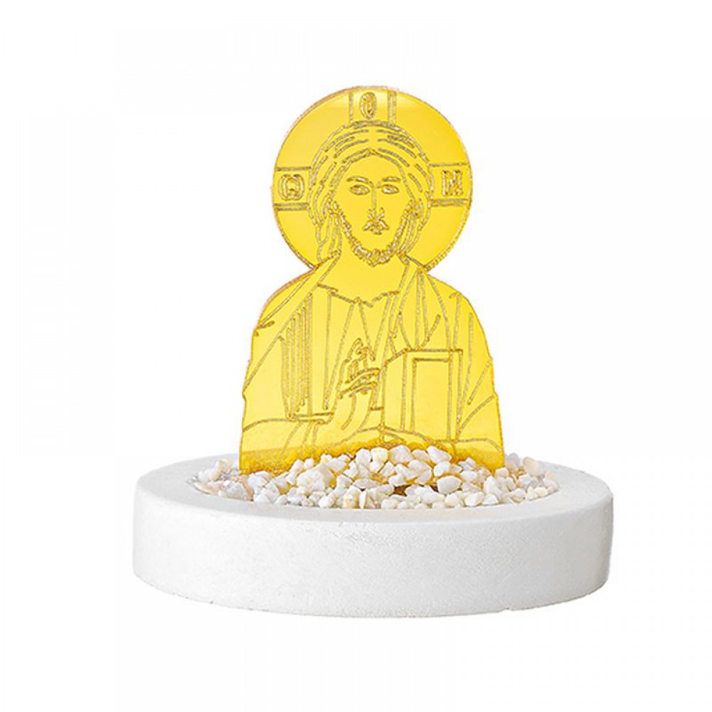 ΜΠΟΜΠΟΝΙΕΡΑ ΚΕΡΑΜΙΚΟ ΒΡΑΧΑΚΙ ΜΕ PLEXI ΧΡΙΣΤΟΣ 6.7X6.9CM 