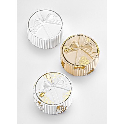 ΜΠΟΜΠΟΝΙΕΡΑ ΚΕΡΑΜΙΚΗ ΜΠΙΖΟΥΤΙΕΡΑ ΣΤΡΟΓΓΥΛΗ ΜΕ ΦΙΟΓΚΟ Φ8x4.7cm