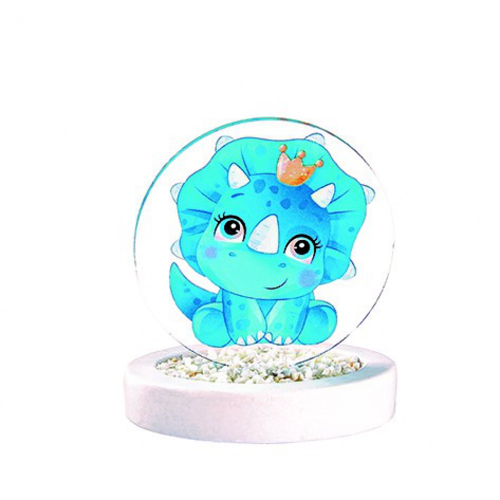 ΜΠΟΜΠΟΝΙΕΡΑ ΚΕΡΑΜΙΚΟ ΒΡΑΧΑΚΙ ΜΕ PLEXI ΔΕΙΝΟΣΑΥΡΑΚΙ ΜΠΛΕ 7Χ5Χ8Υ 