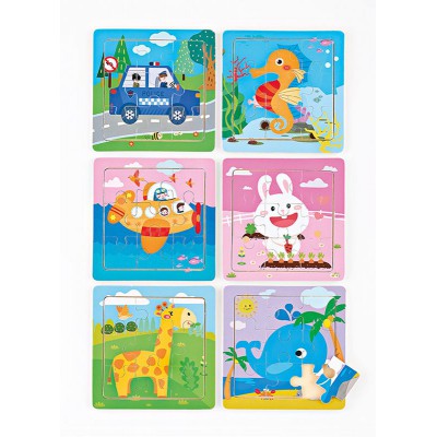 ΜΠΟΜΠΟΝΙΕΡΑ ΠΑΖΛ ΖΩΑΚΙΑ & ΟΧΗΜΑΤΑ 23 ΣΧΕΔΙΩΝ 9X9CM