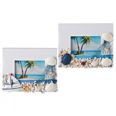 ΜΠΟΜΠΟΝΙΕΡΑ ΞΥΛΙΝΗ ΦΩΤΟΓΡΑΦΟΘΗΚΗ ΝΑΥΤΙΚΗ ΜΕ ΜΑΓΝΗΤΗ 2 ΣΧΕΔΙΩΝ 10X8CM